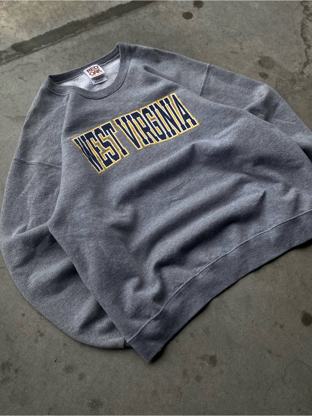 West Virginia Grey Crewneck Vintage Crewneck Sweatshirt